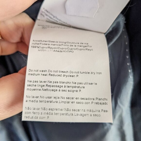 HUGO Boss Wool Suit Blazer Navy 100% Wool 44R US - Picture 10 of 15